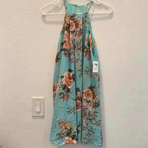 NWT turquoise and floral swing dress
